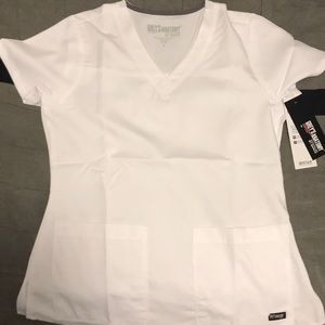 White Greys Anatomy Scrub Top NEW WITH TAGS!